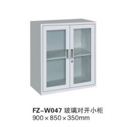 FZ-W047玻璃对开小柜-喀什办公家具,喀什方正办公家具